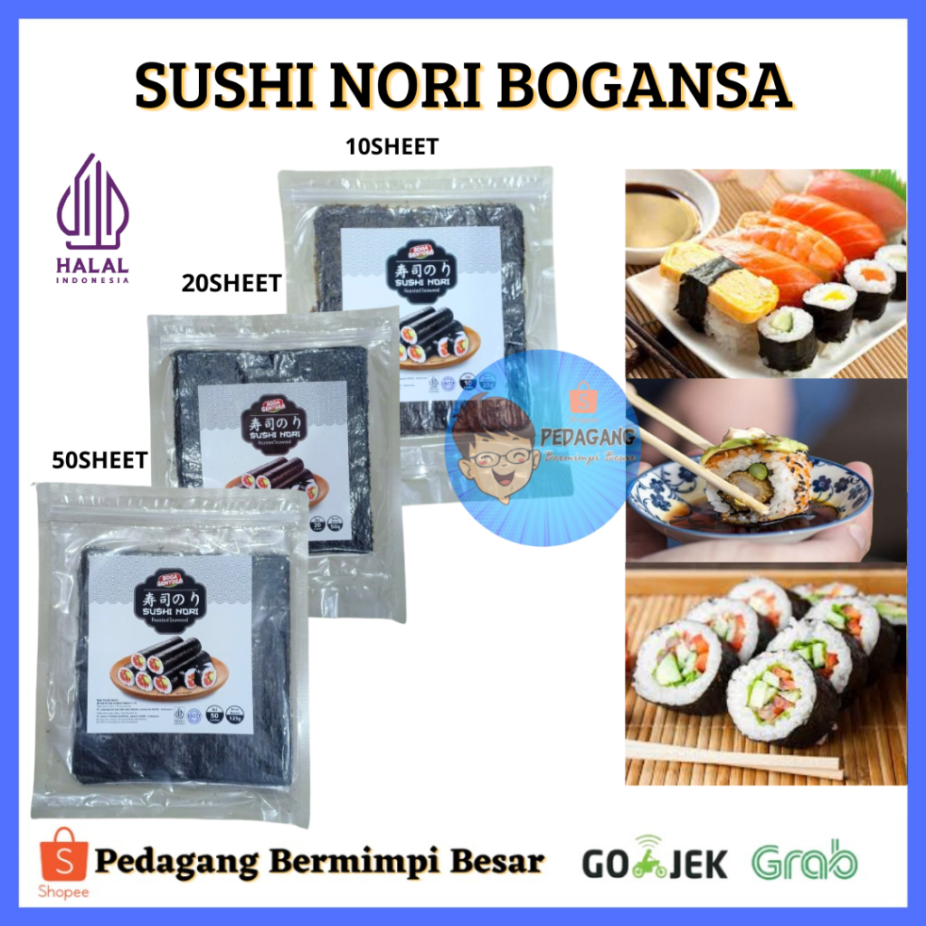 Sushi Nori Bogansa Ada 3 Varian/ Sushi Nori/ Nori/ Sushi Nori Halal