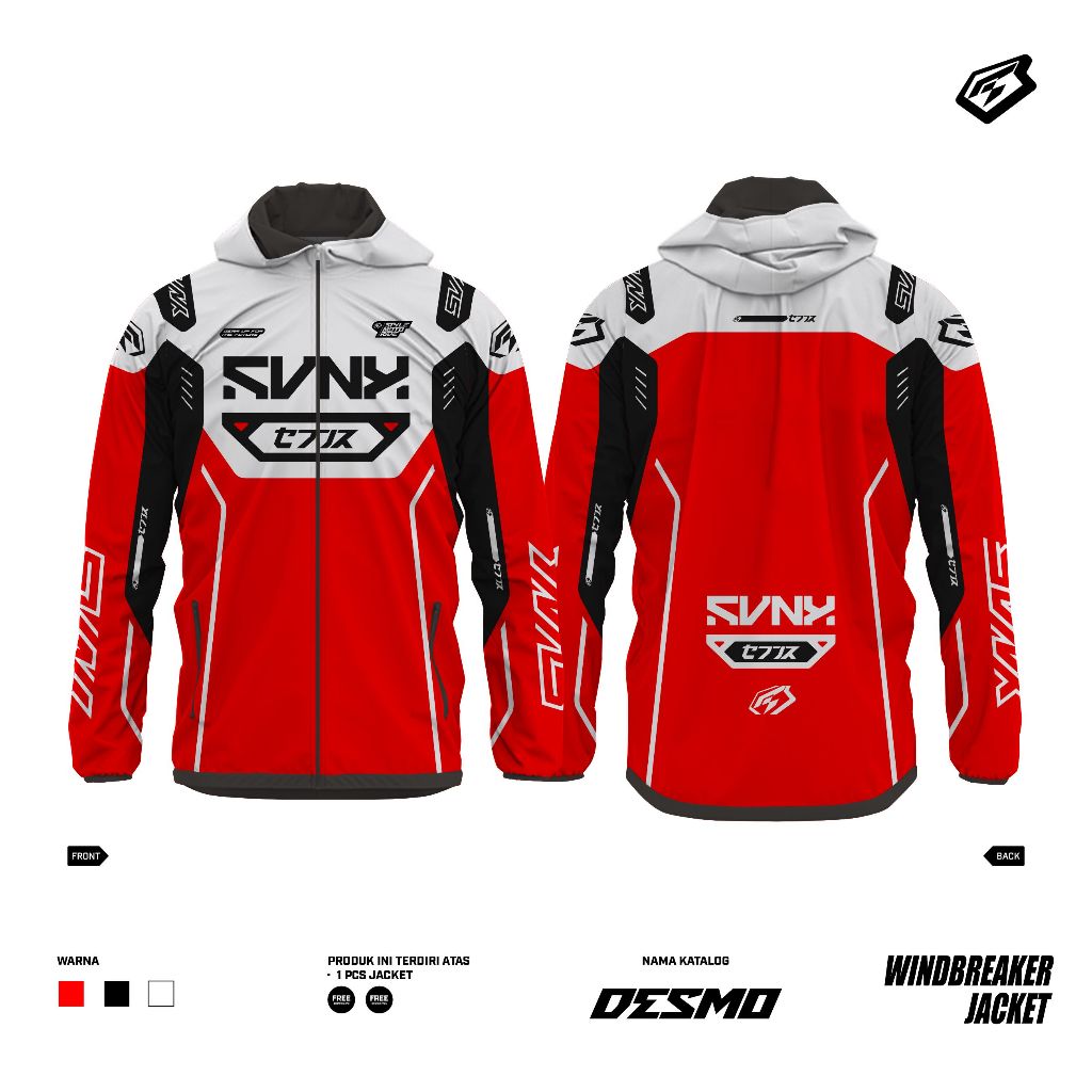 JAKET RUNNING / JAKET WINDBREAKER SVNX DESMO SERIES