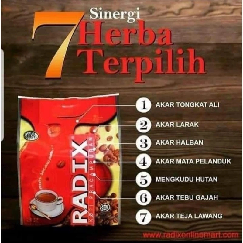 Kopi Radix Jumbo - Kopi Stamina - Kopi Plus Herbal - Kopi - Minuman Kopi