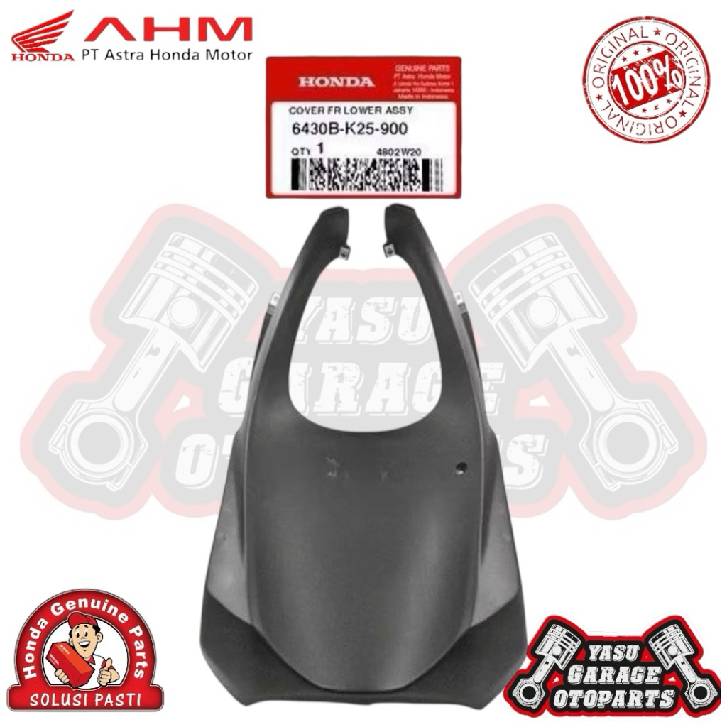 6430BK25900 Cover Dek Penahan Lumpur Beat Fi Stater Kasar Halus 2012 - 2016 ORI AHM 6430B-K25-900