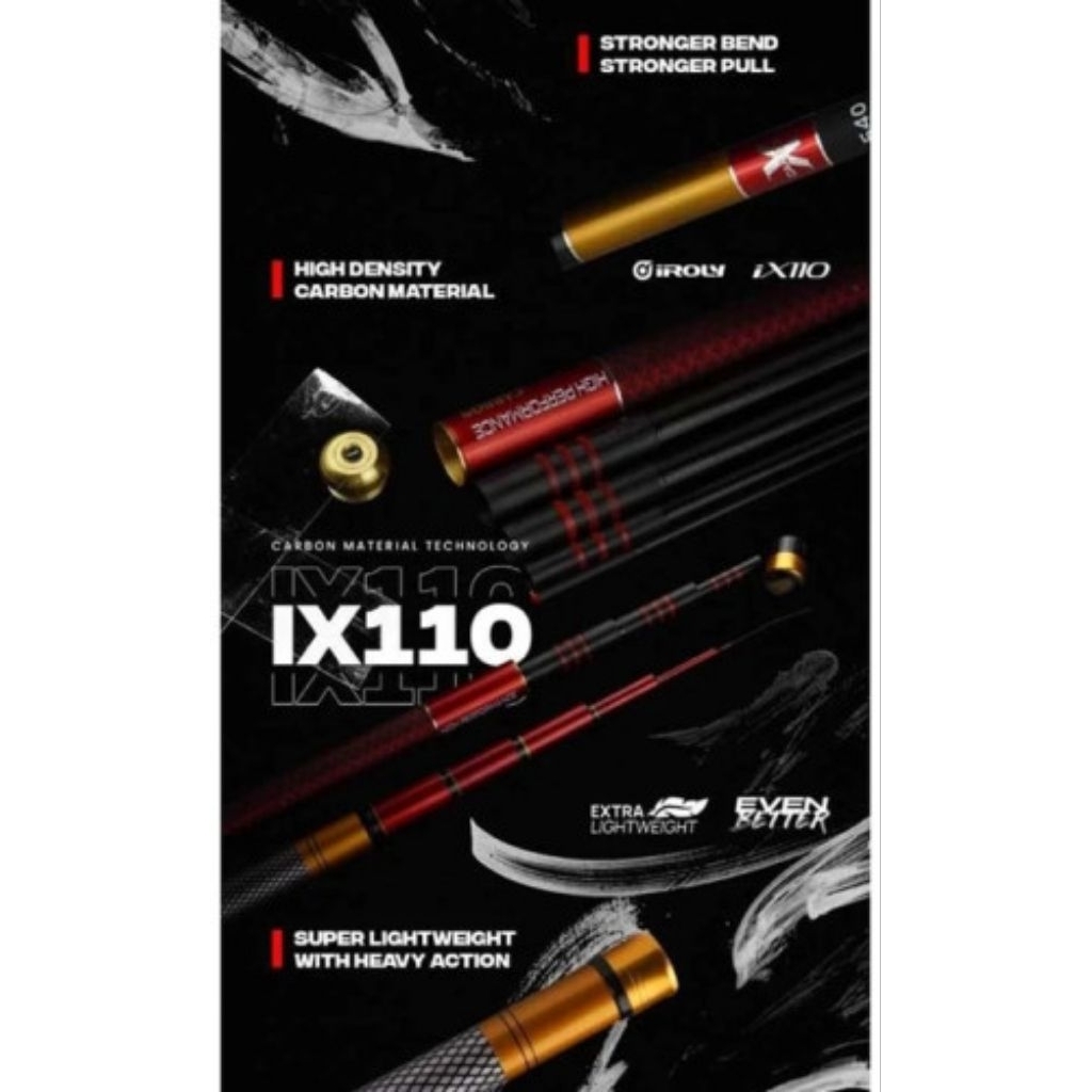 Joran tegek iroly ix110 ringan panjang ruas 110