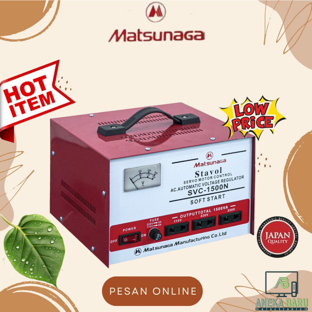 [READY STOCK] Stabilizer Matsunaga Stavol SVC-1500F / 1500F / SVC 1500 F (1.500 Watt)