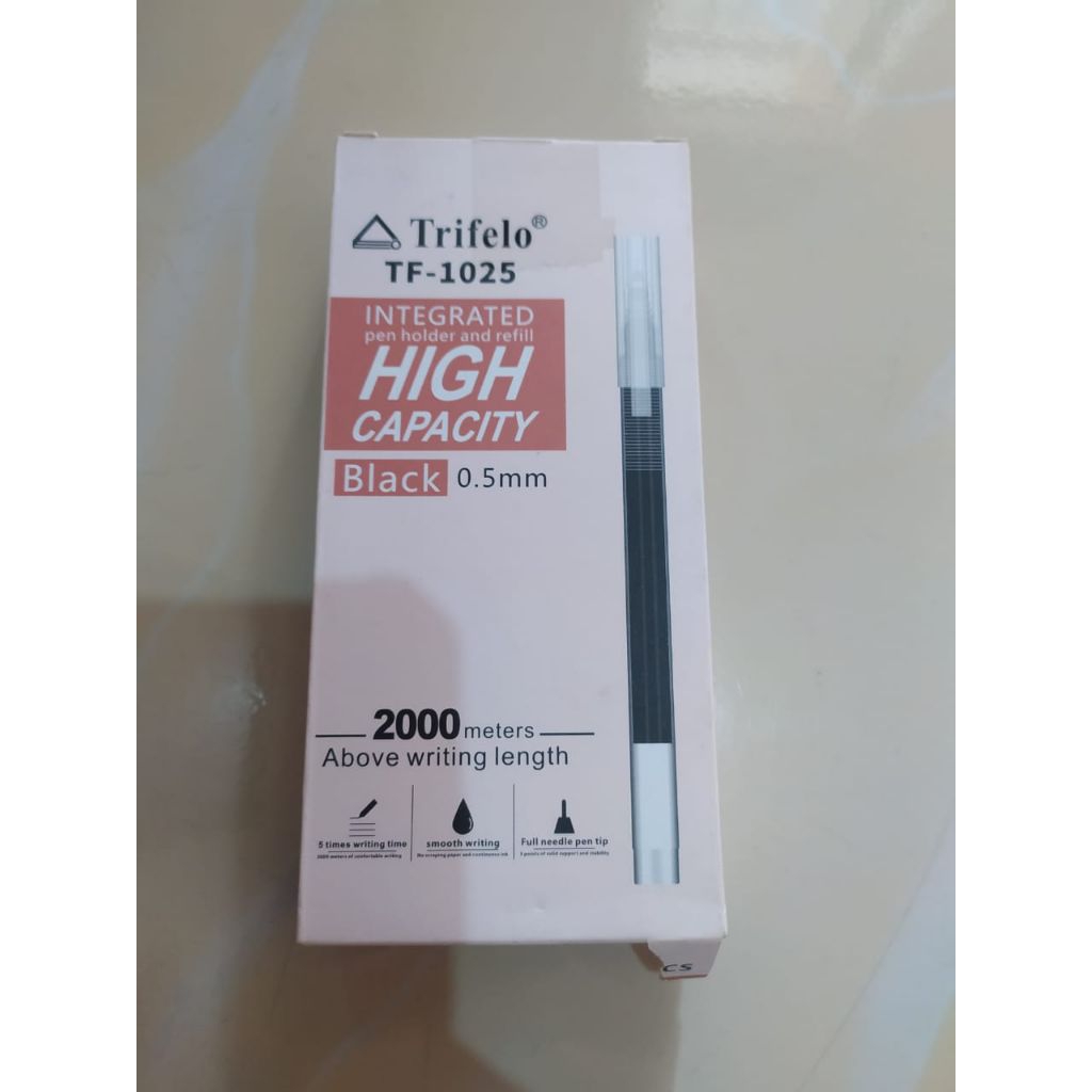 (6 pcs) trifelo gel ink pen TF-1025 black 0,5