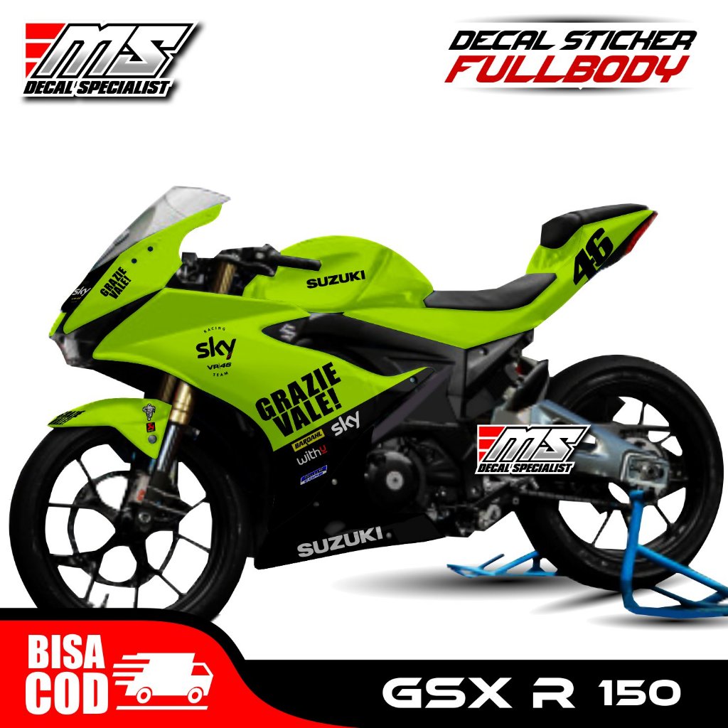 ****Decal Sticker Variasi Full Body SUZUKI GSX 150R Motif Balap