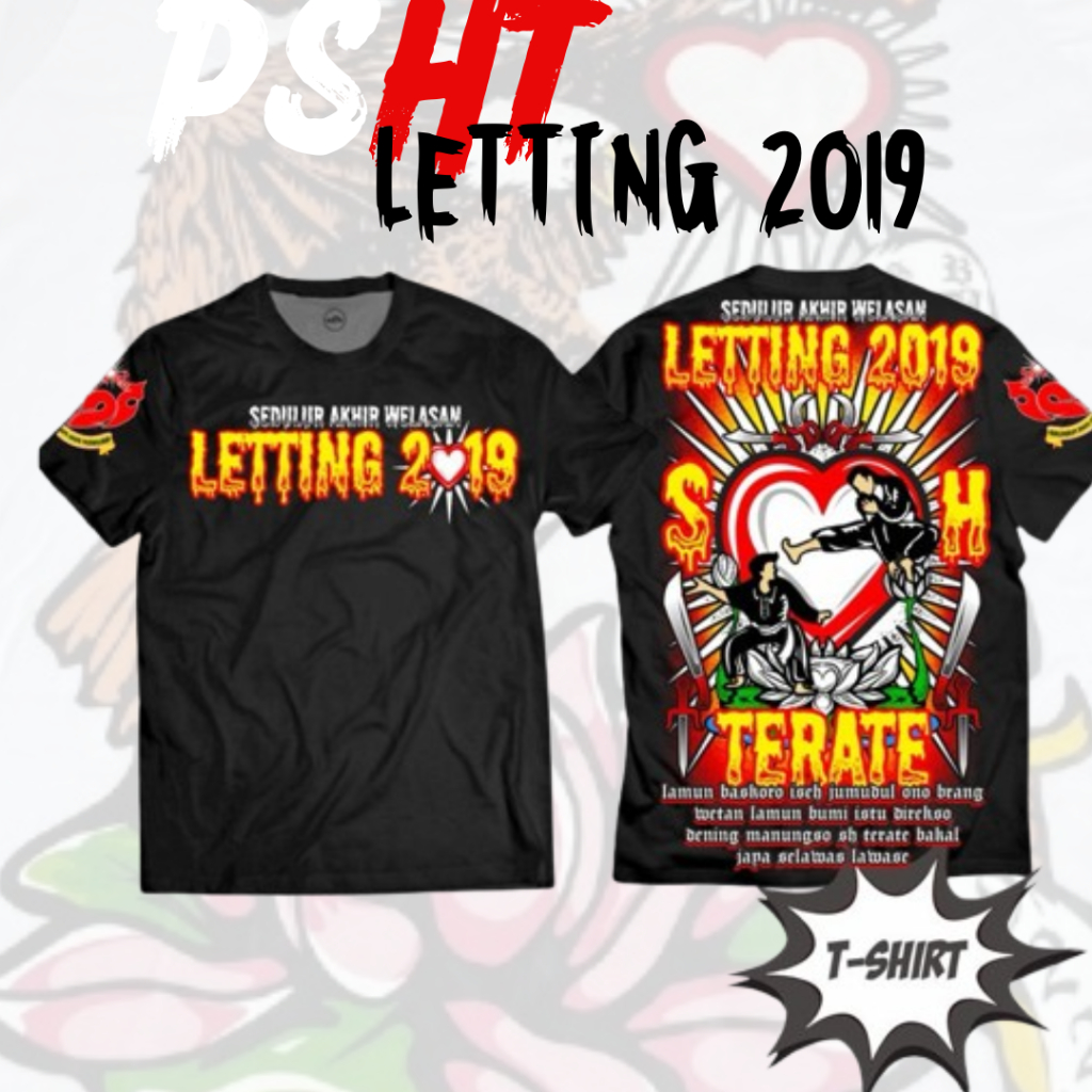KAOS PSHT LETTING 2019 TERBARU KECE |dengan bahan kataun dingin nyaman