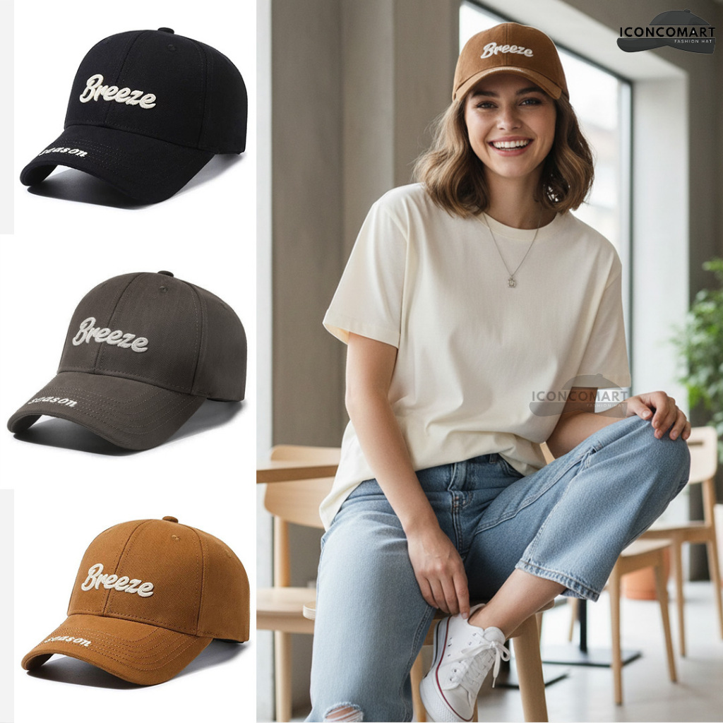 Topi Baseball Cap BREEZE SEASON / Topi Baseball Pria dan Wanita / Topi Baseball Casual Distro - TPI-