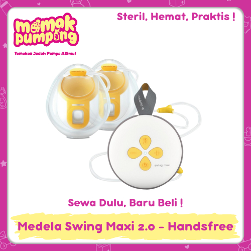 Sewa di MamakPumping - Medela Swing Maxi Double 2.0 Electric Breastpump Pompa ASI – Handsfree