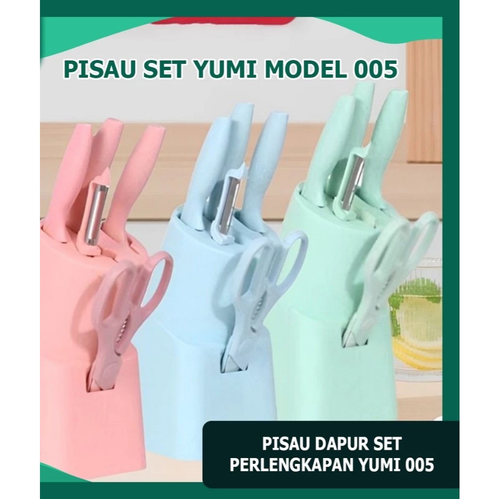 PISAU DAPUR / PISAU SET / KITCHEN KNIFE / KNIFE SET / 5 IN 1 KITCHEN SET / PISAU 5 IN 1/ Pisau Set D