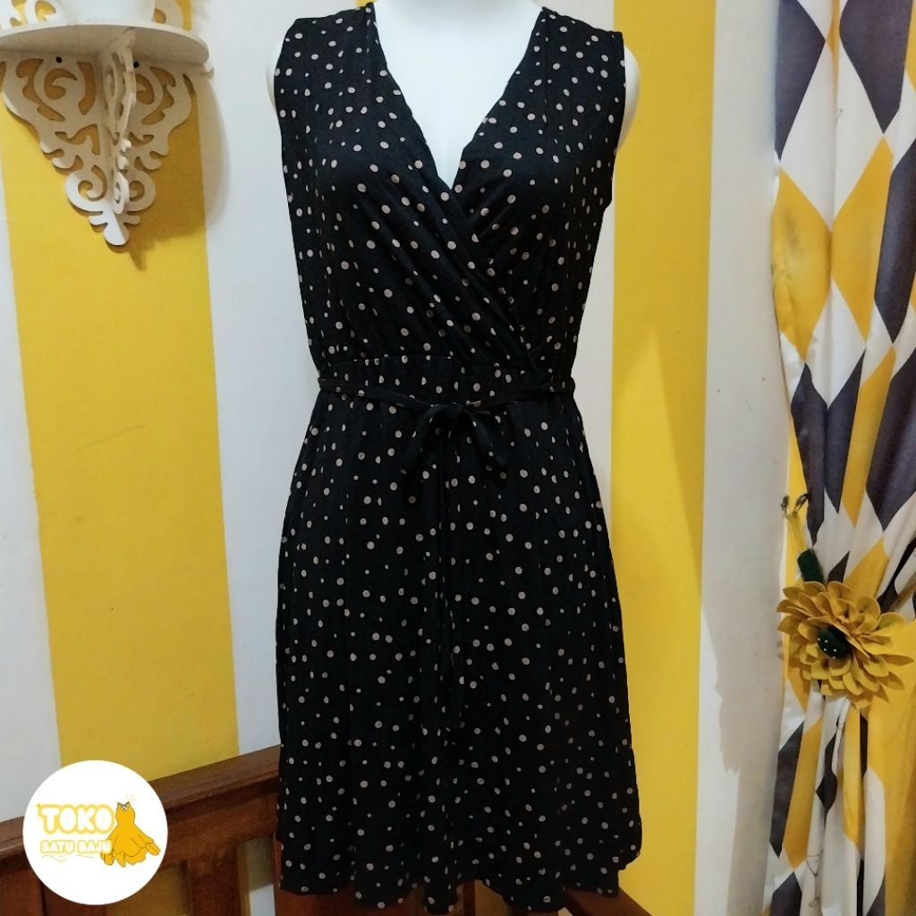 midi dress polka