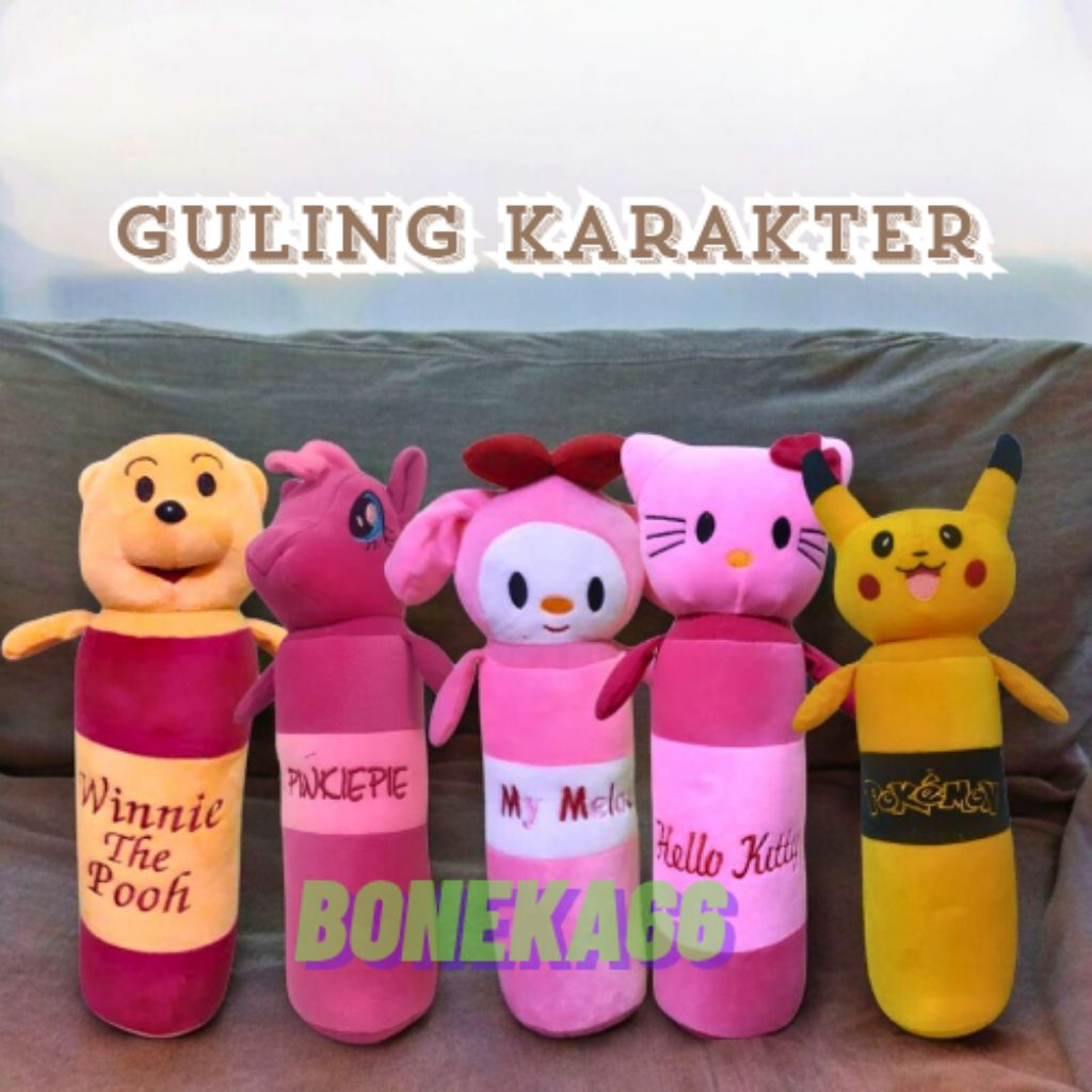 Guling Boneka Hello Kitty Pink Lembut & Lucu Guling Karakter Anak Perempuan Boneka Tidur Imut