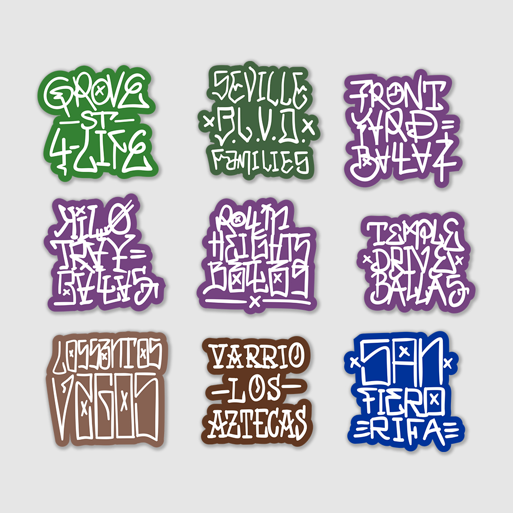 Sticker GTA | GTA SA Tags, Tagging | Made by Lmtd30 | Vinly Glossy Waterproof