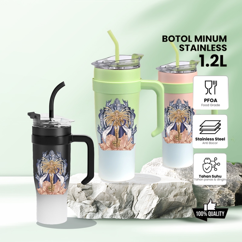 Saint Seiya Tumbler Stainless 1200ML Tahan Dingin 24 Jam portable gelas tahan panas kado aesthetic B