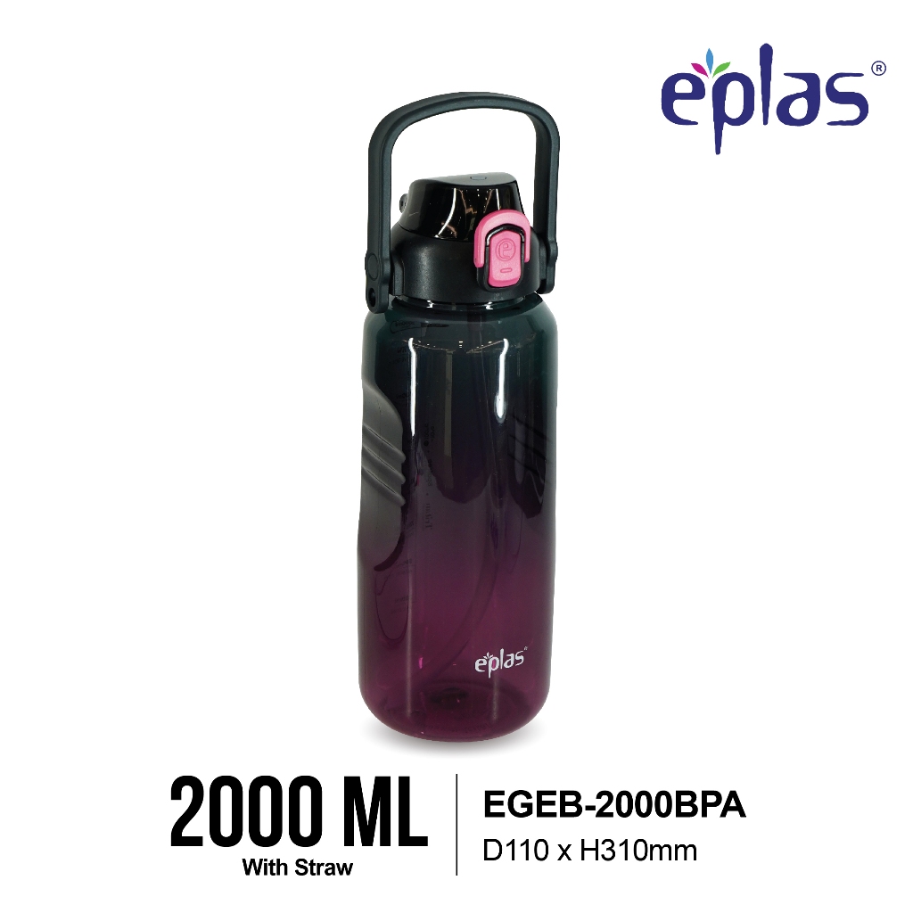 Eplas Tumbler Botol Minum Tritan 2 Liter Tritan Bpa Free Botol Minum EGET-2000 EGEB-2000ML