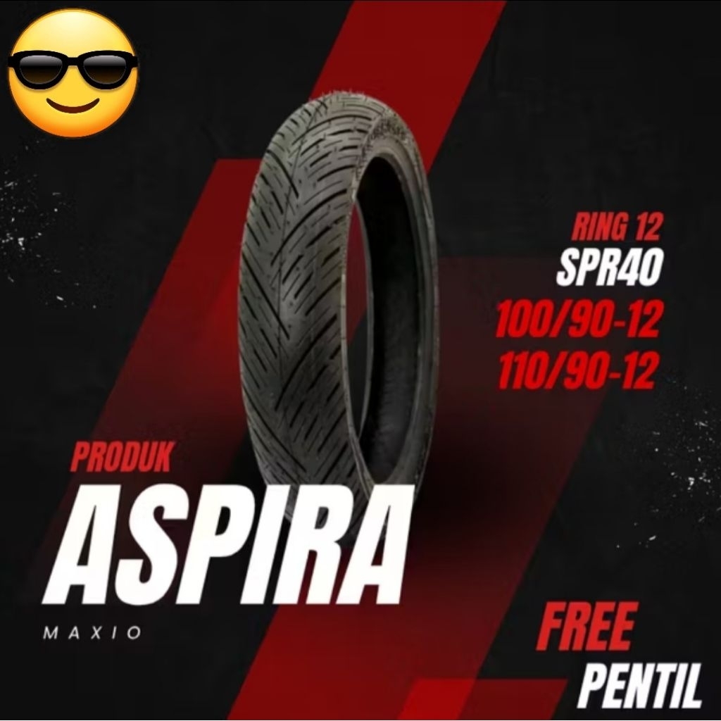Ban Motor ASPIRA MAXIO SPR40 110/90-12 Tubeless Ban Belakang Motor Scoopy Freego Genio Ring 12 ASPIR