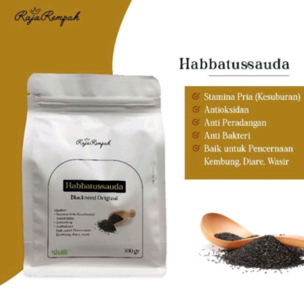 Minuman Bubuk Habbatussauda Original Jintan Hitam Blackseed Kesuburan Pria Antiradang