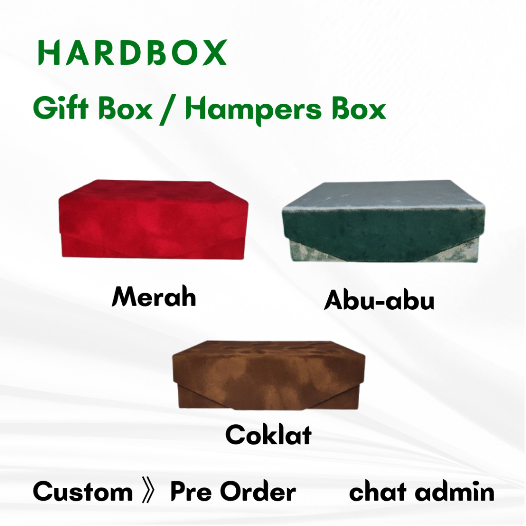 Hardbox Magnet Bludru / Gift Box / Kotak Kado