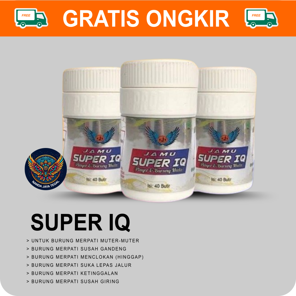 SUPER IQ ORIGINAL PRODUK RJB JAMU UNTUK MERPATI ISI 40 BUTIR