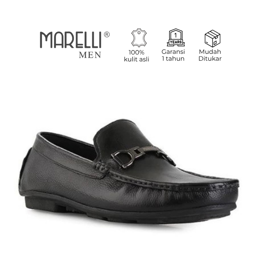 Sepatu Moccasin - Marelli Sepatu Moccasin Pria Casual Kulit Asli Cow Leather - Garcia