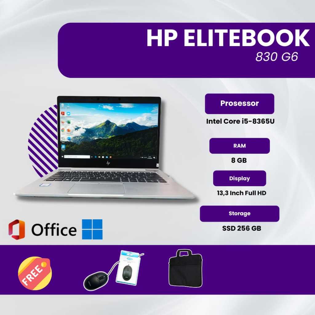 Laptop HP Elitebook 830 G6 Core i5 Gen 8 RAM 8GB