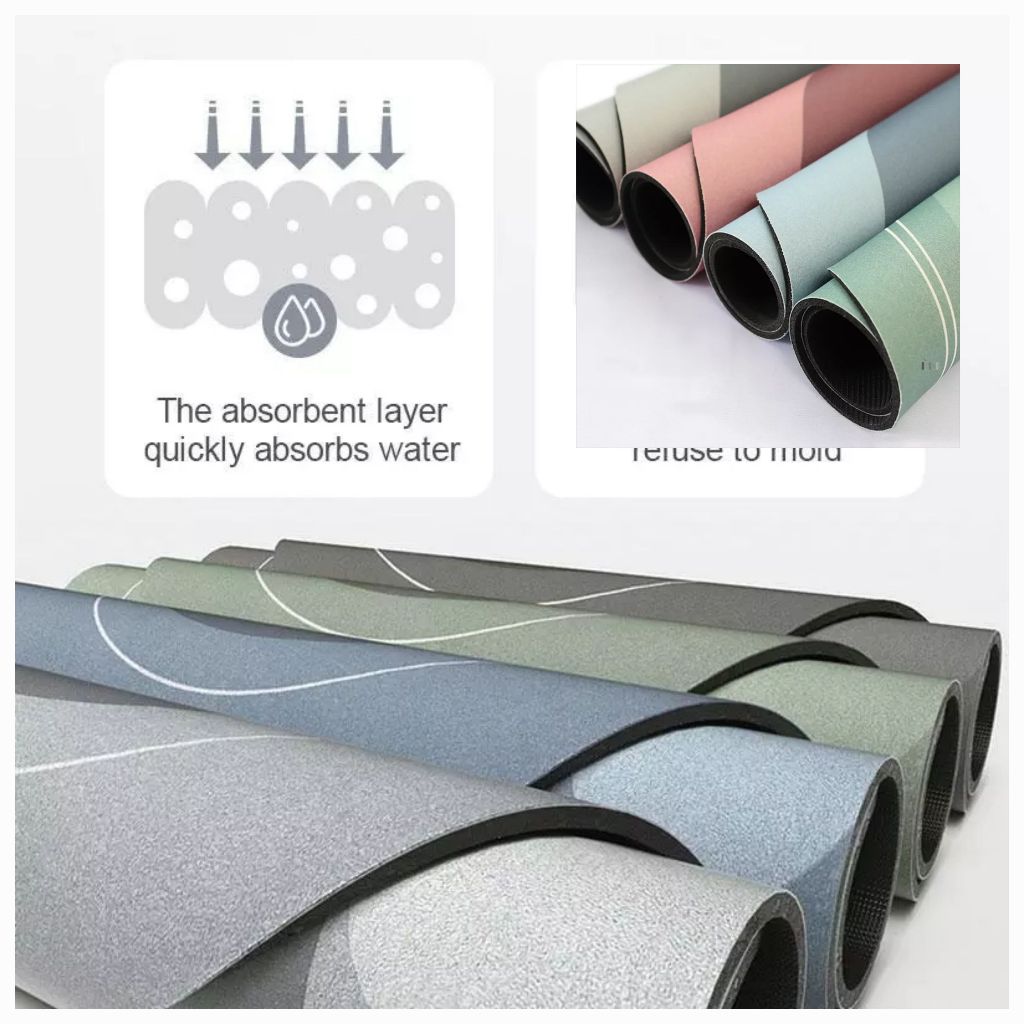 Set Keset Isi 2 Lap Kaki Karpet Dapur Kamar Mandi Anti Slip Serap Air