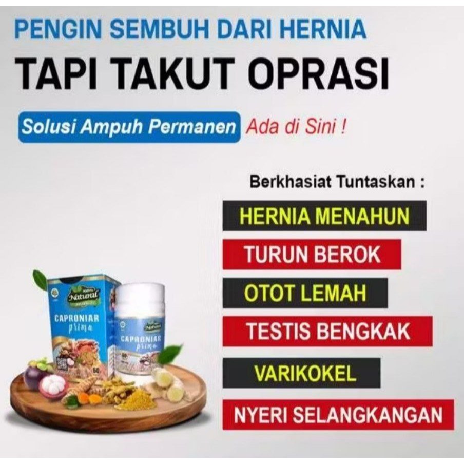 TB Caproniar 1 Botol Obat Herbal Hernia turun berok untuk pria/wanita