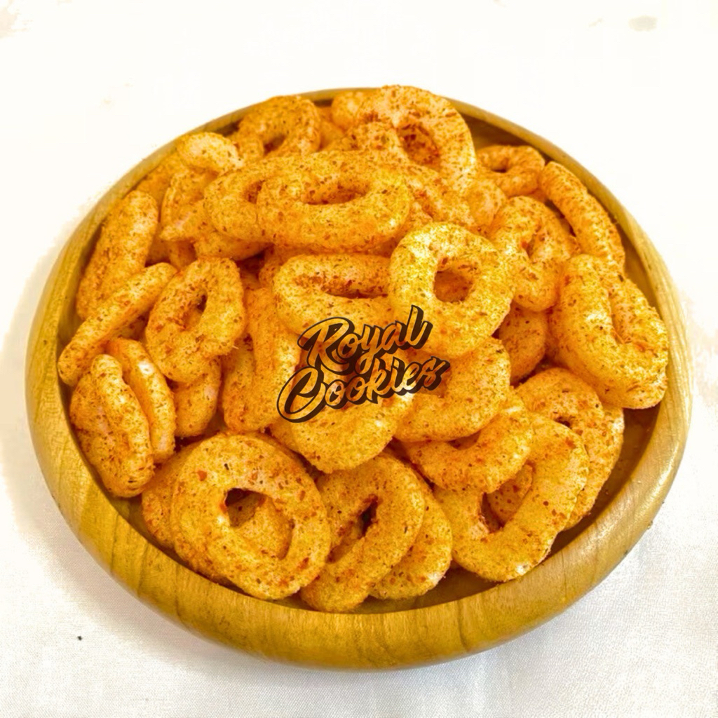 KERUPUK COIN PEDAS Dollar Coin Pedas Kerupuk Setan krupuk ring pedas 220 gram snack kiloan
