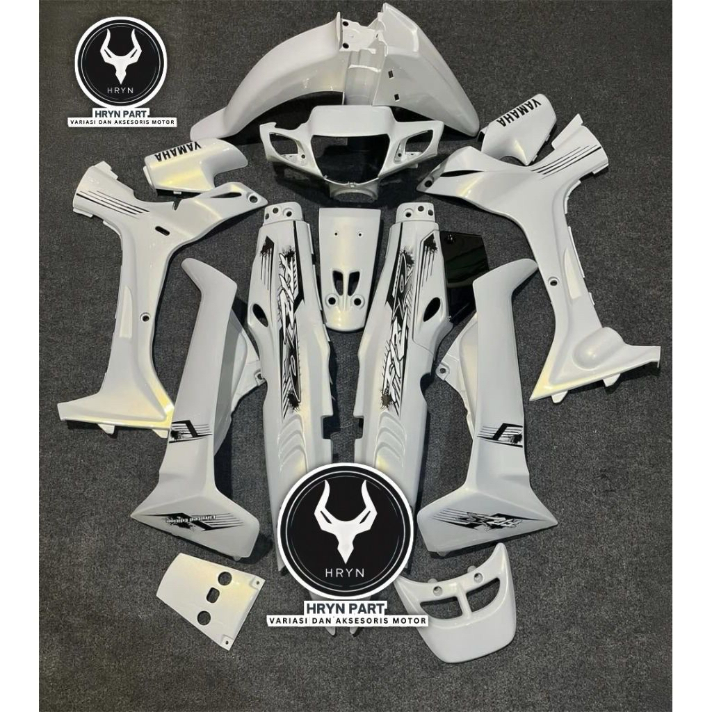 STRIPING VARIASI FIZR BODY 125Z PUTIH TRANSPARAN GRUNGE STIKER FIZ R