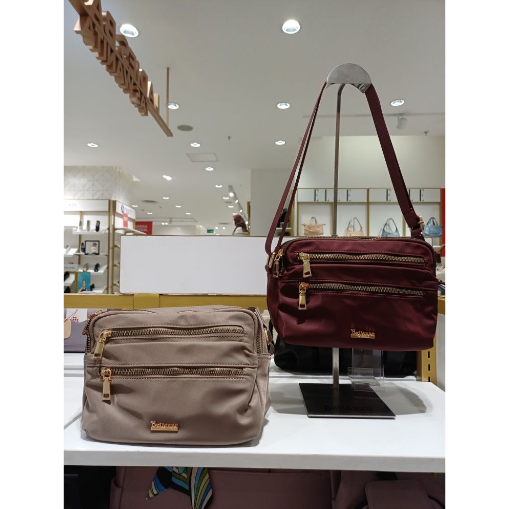 Tas Selempang Wanita BELLEZZA Cz272 Original Depstore Mall Ori Tas Sling Bag Parasut Nilon Ringan Wa