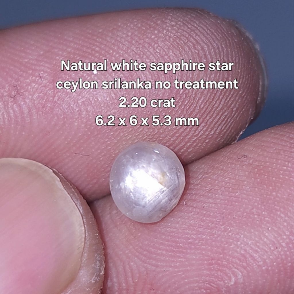natural white sapphire star ceylon safir srilanka no treatment