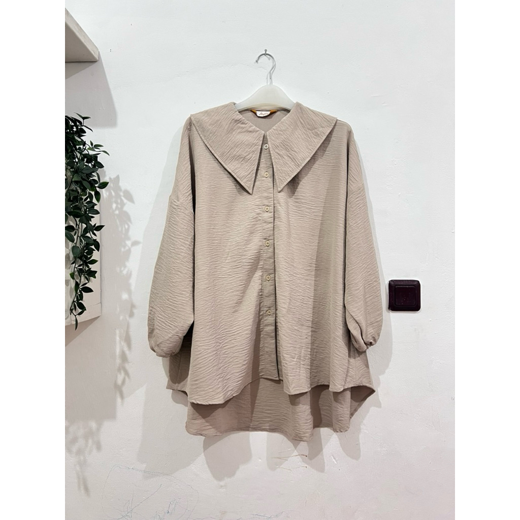Preloved New Nami Collar blouse warna Nude by Alsjeblief.id