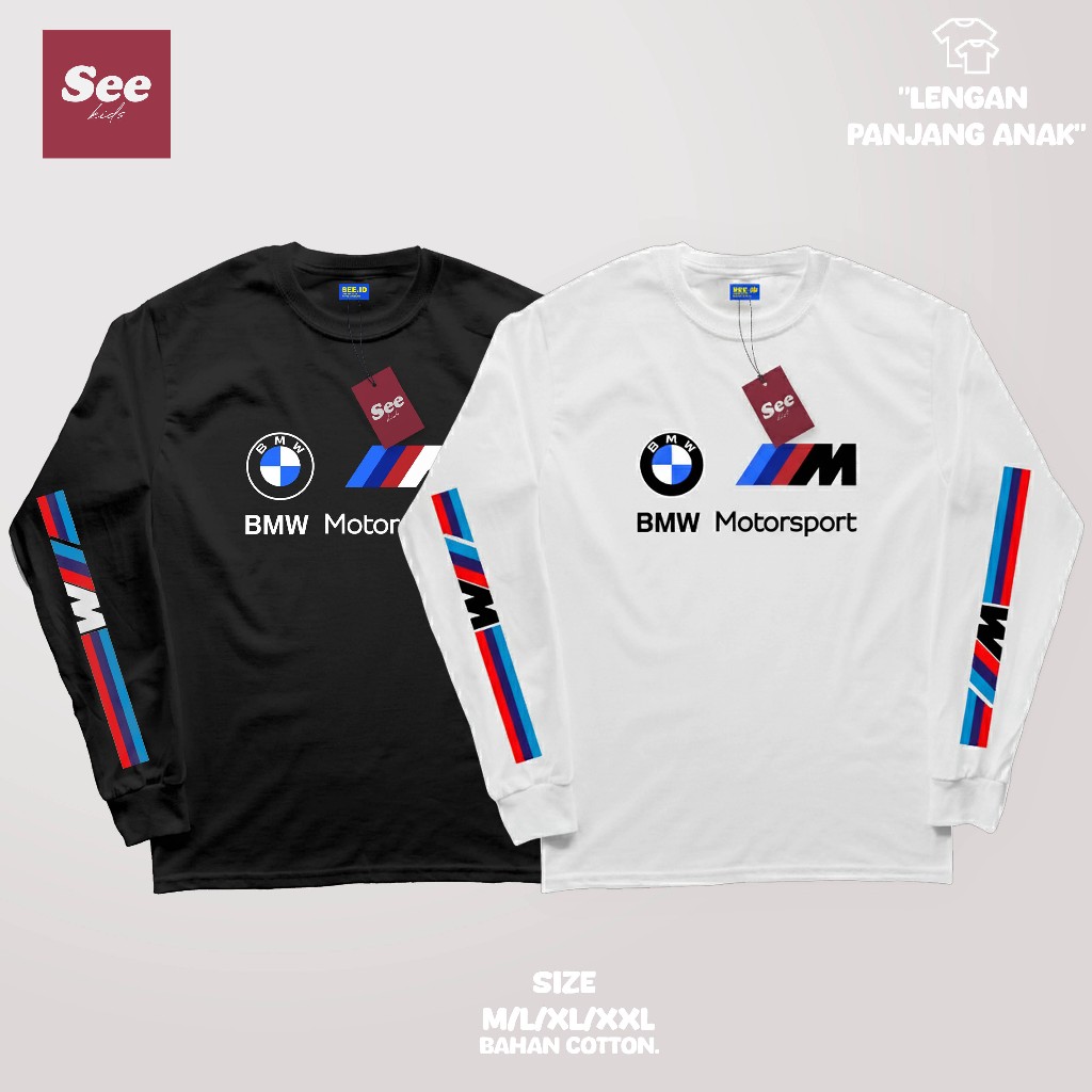 Kaos Anak BMW M-Sport Tangan Panjang | Baju Mobil BMW Motorsport