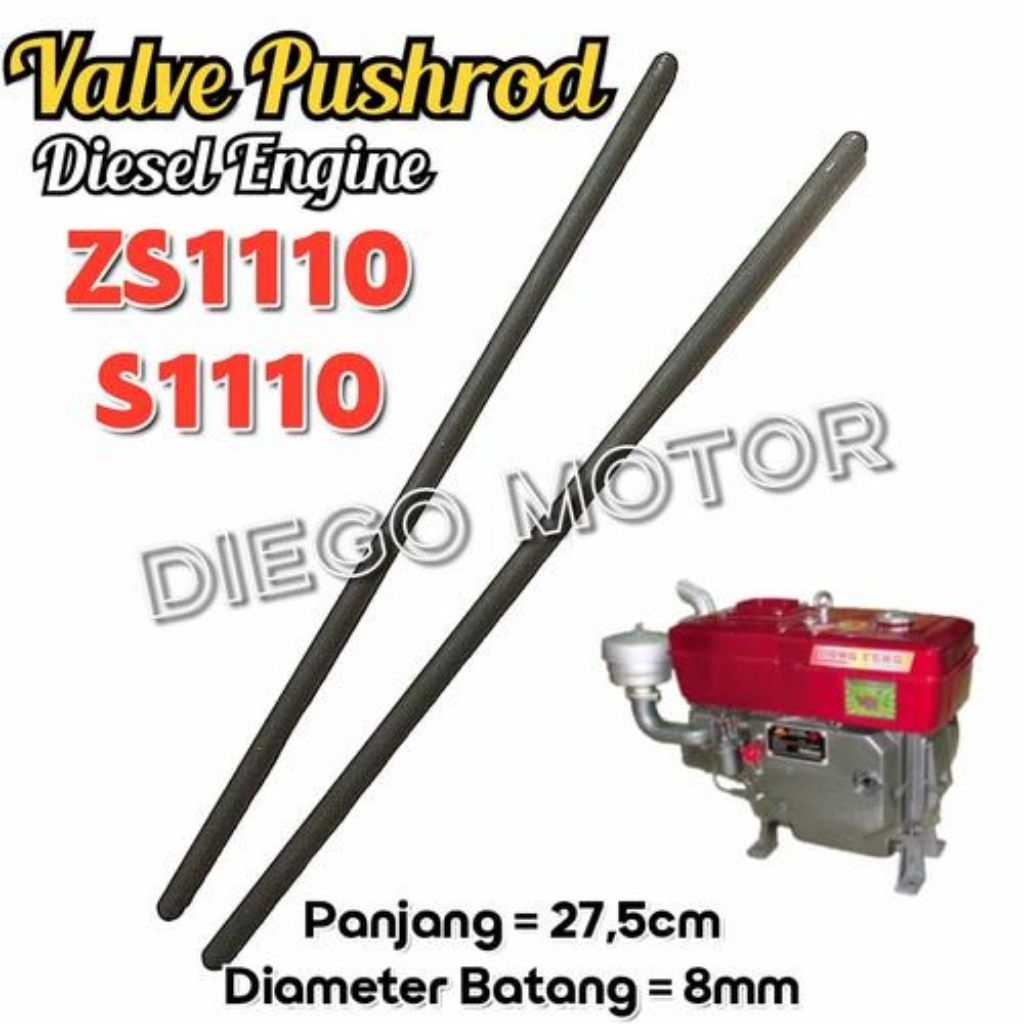 push rod mesin diesel Dongfeng 20pk 24pk sumpit diesel Dongfeng