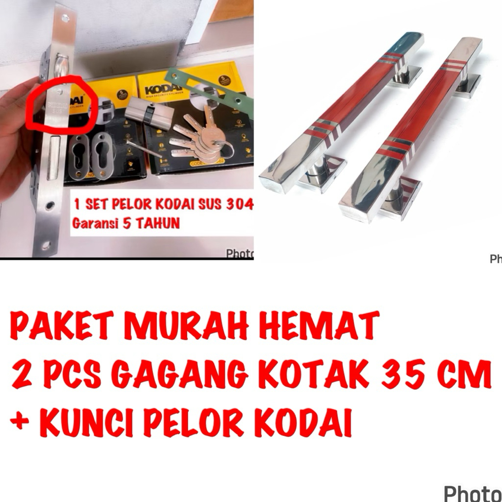 KUNCI PINTU KODAI PINTU KUPU 2 DOBEL kodai kunci pintu kupu kupu double paket murah hemat kunci pint