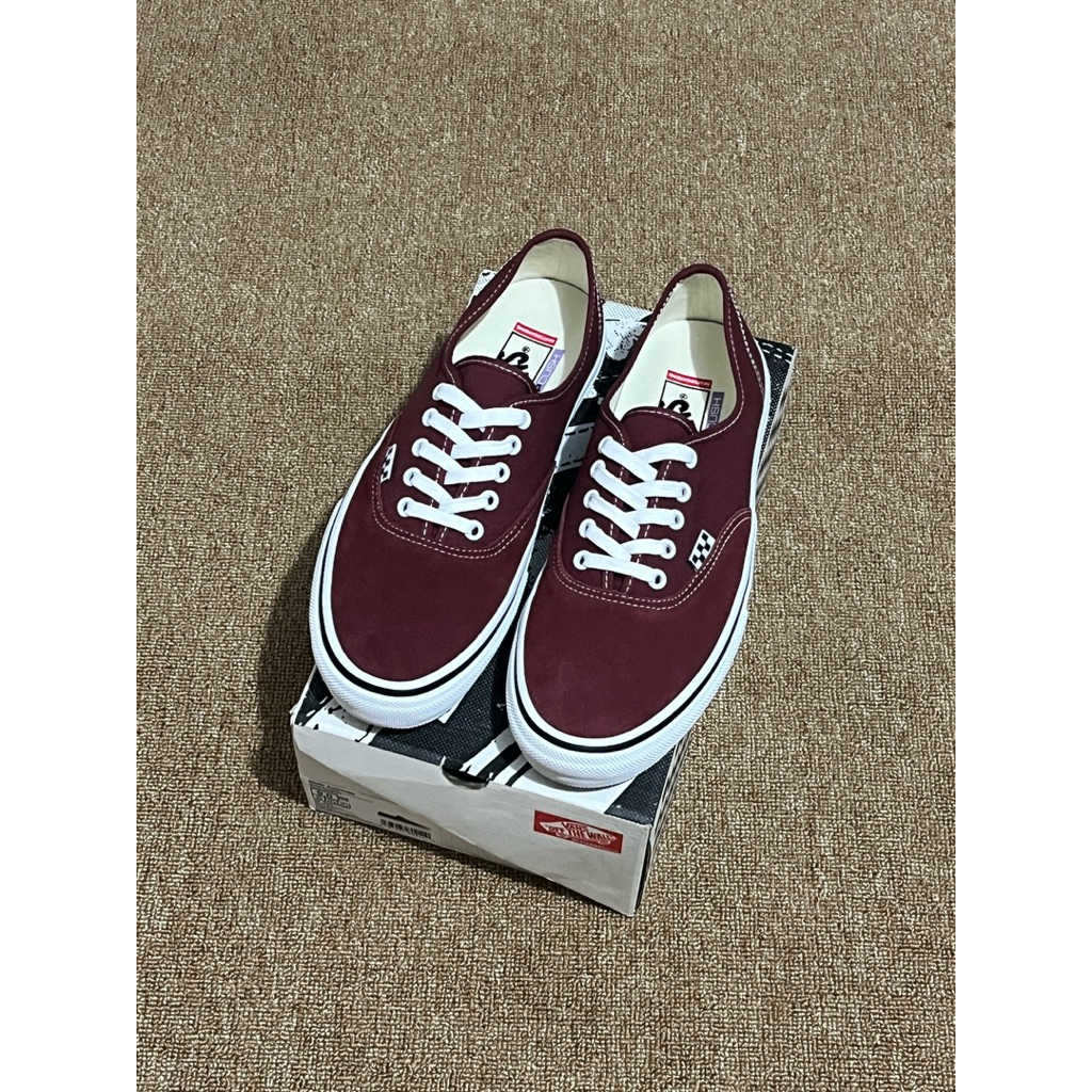 VANS AUTHENTIC SKATE BURGUNDI RESMI NAVYA