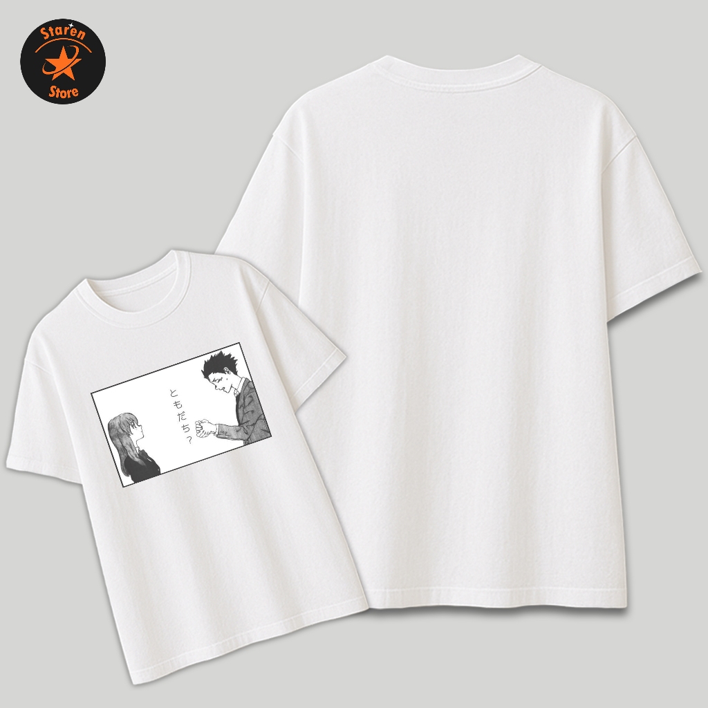 Baju Kaos Anime Koe no Katachi Silent Voice Nishimiya  Shouko Ishida  Shoya Bahan Combed Premium