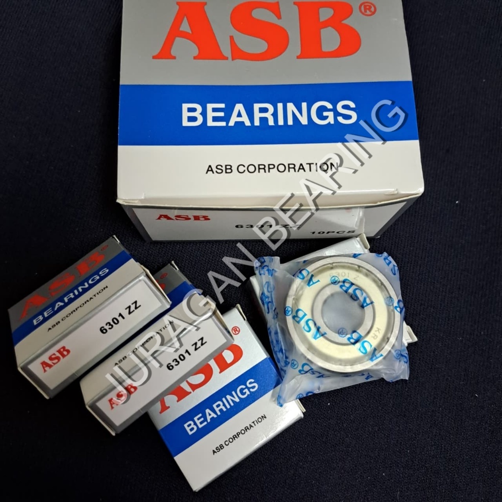 (ISI 10PC) Bearing 6301 ZZ ASB 6301ZZ (12x37x12mm)