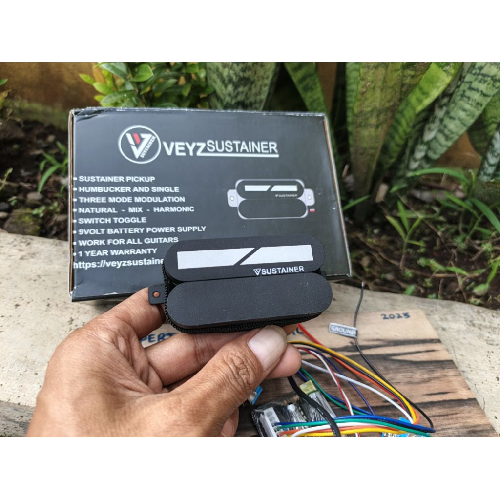 Pickup Gitar Veyz Sustainer Sustainiac Black Cover