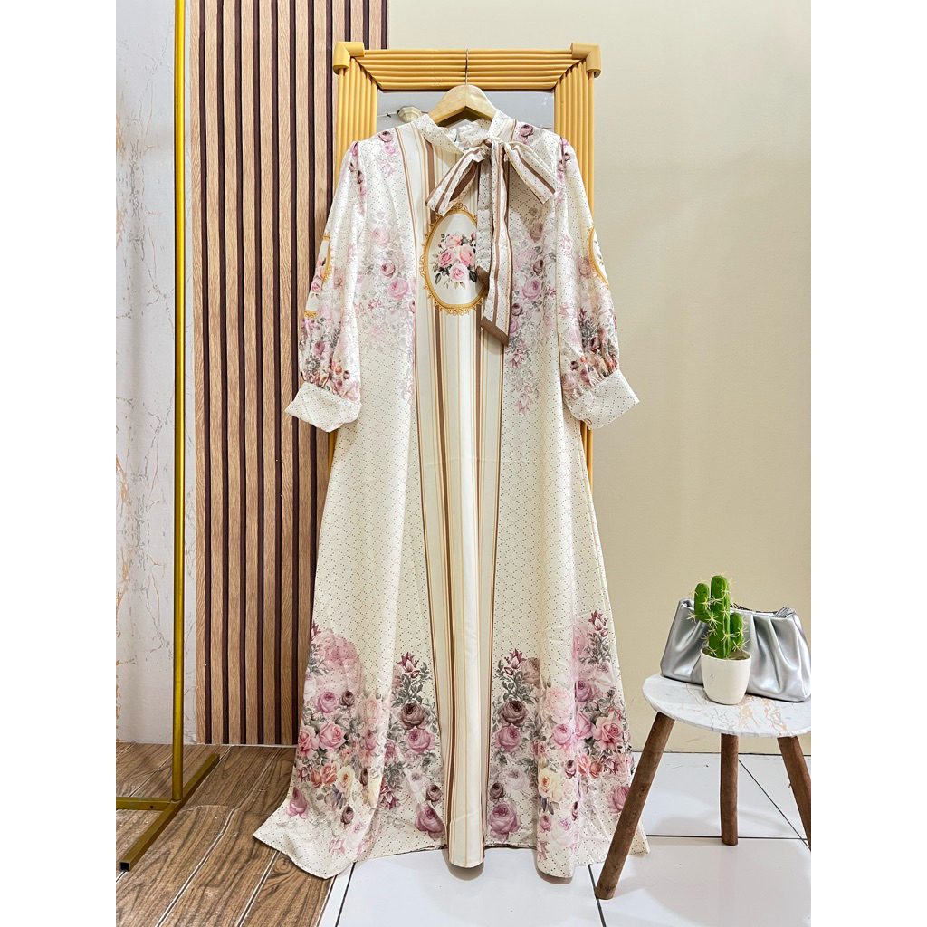 gamis lebaran/gamis printing terbaru/dress printing