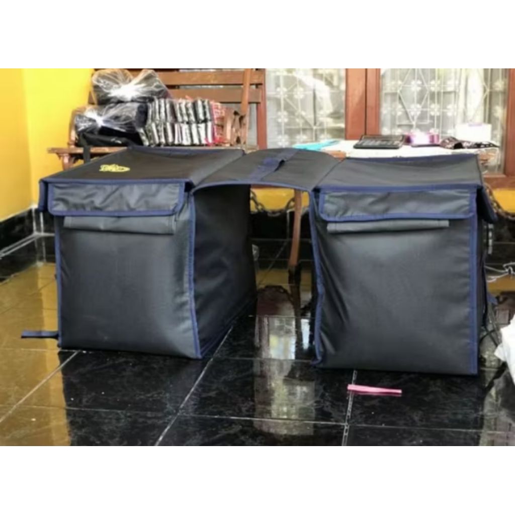 Tas Motor TPOS Anti Air Hitam Serbaguna | Tas Kurir | Tas Obrok | Tas Keranjang Motor Belakang