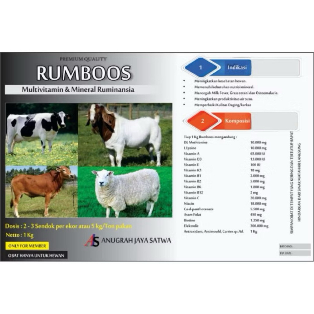 Vitamin Mineral Sapi dan Kambing