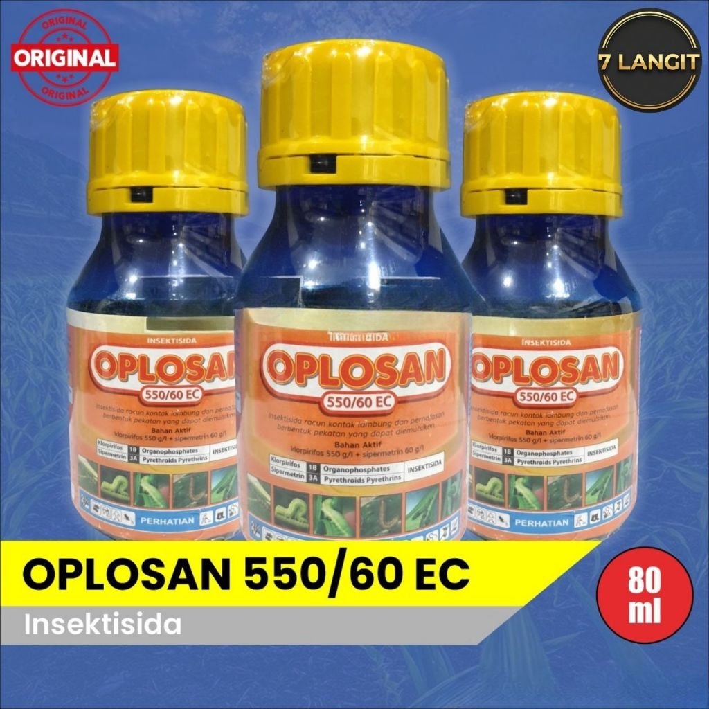 Grosir / OPLOSAN 550/60 EC - 80ml / Insektisida Hama Ulat Grayak Bawang Merah
