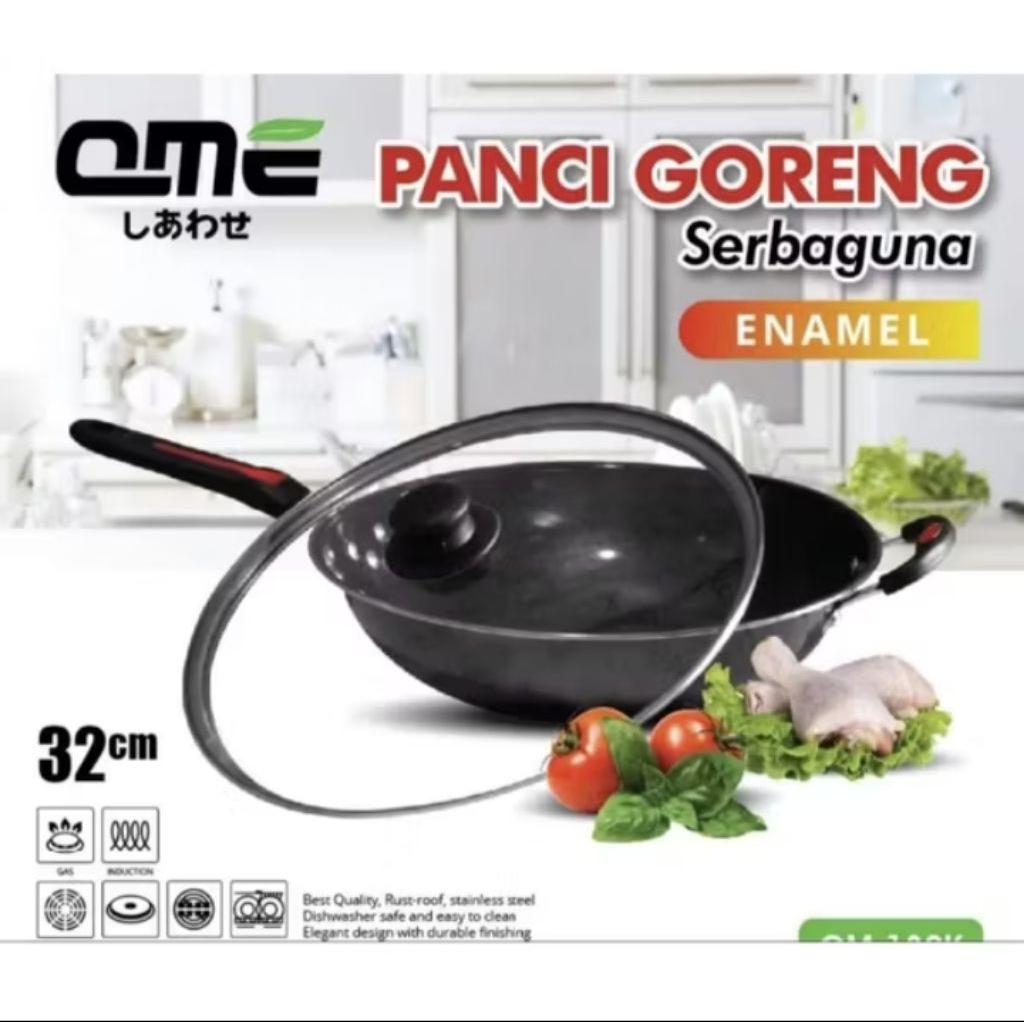 Panci Goreng 32cm Tutup kaca