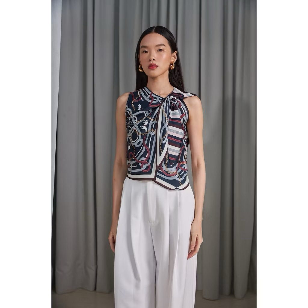 OFFICIAL CLAUDE - Paige Top in Hera Print (preloved like new)