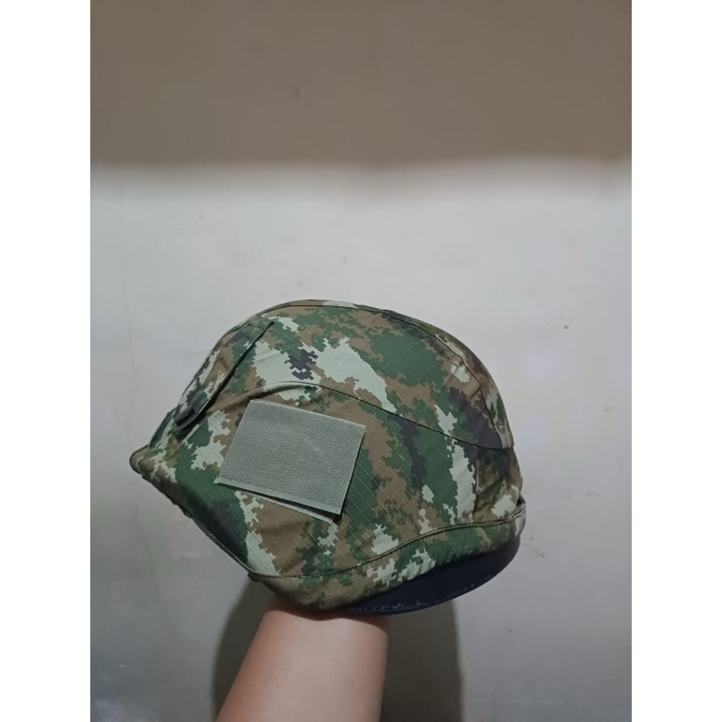 Cover Sarung Helm Camo Loreng Digital Sage Green Kostrad Jatah Pembagian TNI (tidak termasuk helm)
