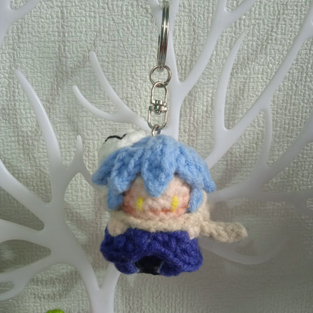 Realpic po 1-7H, keychain/gantungan rajut rimuru mini doll