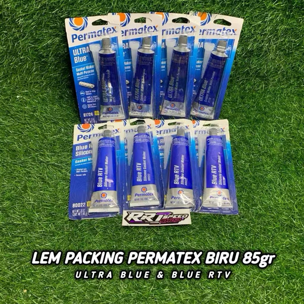 Lem permatex ultra blue biru perpak packing mesin universal