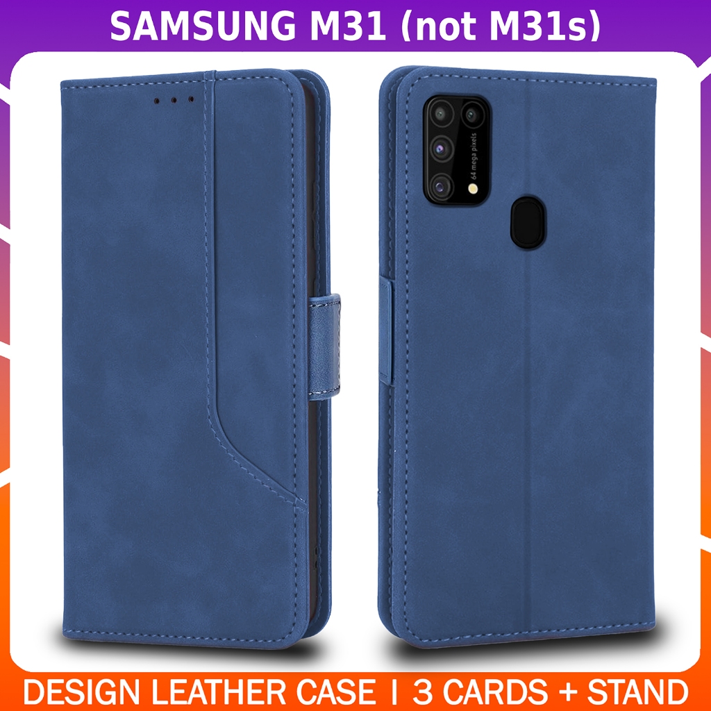 Premium Leather Wallet Flip Case with Stand SAMSUNG GALAXY M31