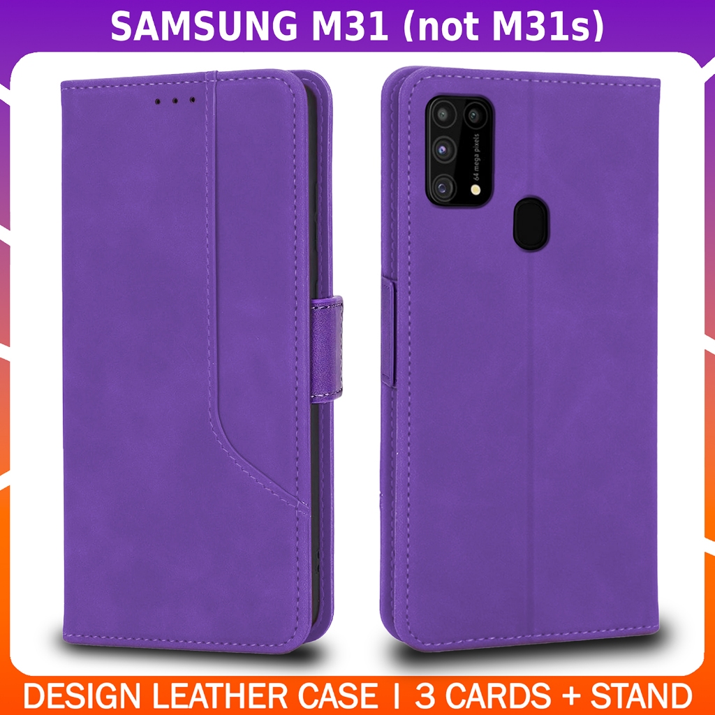 Premium Leather Wallet Flip Case with Stand SAMSUNG GALAXY M31