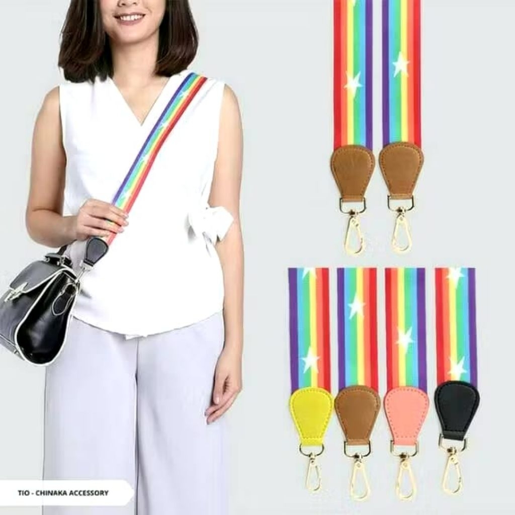 SALE TALI PANJANG STRAP TAS RAINBOW / TALI SLEMPANG TAS / TALI STRAP SLINGBAG
