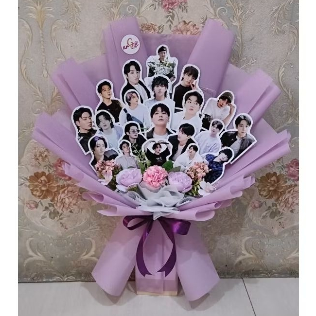 Buket Foto Idol Kpop Bouquet Photo Cutting Photocard Polaroid Buket Foto Custom BTS, EXO, Babymonste
